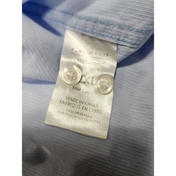 Five Four Men's Blue Dress Shirt, 2XL - Picture 8 of 10